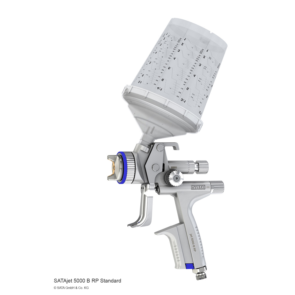 SATAjet 5000 B RP mit RPS-Einwegbecher 0,3 l / 0,6 l / 0,9 l (je 1 x), mit Drehgelenk